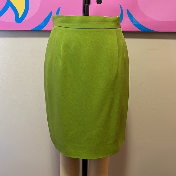 Moschino Cheap Chic Apple Green Straight Skirt The Nanny - Picture 2 of 11